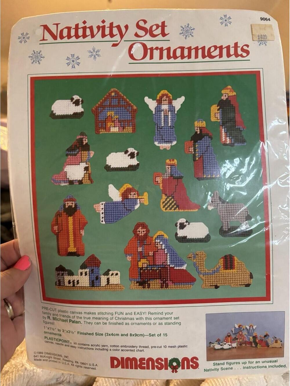 NEW Dimensions Plastic Canvas Kit  #9064 NATIVITY SET ORNAMENTS